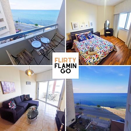 Flirty Flamingo Seaview Seafront Apartment Lárnaca Exterior foto